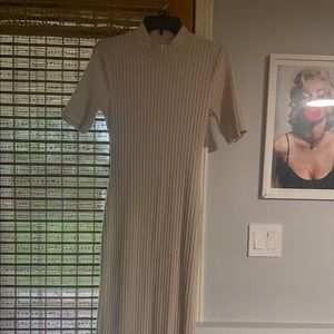 Tan short sleeve women’s dress